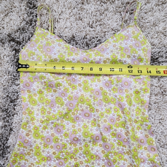 Zara Retro Flower Floral Slip Strappy Midi Dress Size Medium - Picture 3 of 8